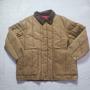 Vintage WALLS Brown Canvas Jacket Fire Cold Resistant Insulated Work‎ Coat XXL